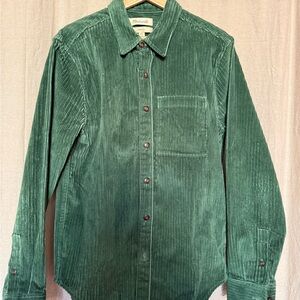Madewell Deep Green Corduroy Blouse